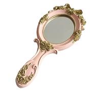 Sharplace 2Pcs Handheld Makeup Mirror With Embossment Rose Vanity Creative Mirrors