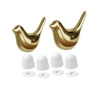 Sharplace 2x Bulloni per WC, Decorativi per Bagno, Unici, Non Richiede Attrezzi, Coprivite di Ricambio per Pavimento WC, Oro