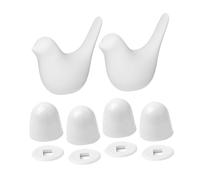 Sharplace 2x Bulloni per WC, Decorativi per Bagno, Unici, Non Richiede Attrezzi, Coprivite di Ricambio per Pavimento WC, Bianco