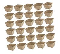 Sharplace 30 Pezzi Contenitori per Cestini di Frutta in Polpa di Carta, Cestini per La Conservazione Della Frutta per Il Mercato Agricolo E Alimentare, Marrone