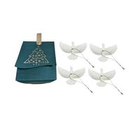 Sharplace 4X Ornamenti Natalizi a Forma di Colomba dell'amicizia, Pendenti sospesi, Decorazioni Natalizie per Il Giardino