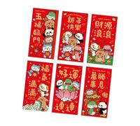 Sharplace 6 Pezzi di Buste Rosse per Il Capodanno Cinese, Pacchetti Rossi per La Festa di Inaugurazione della Casa, Hongbao