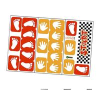 Sharplace Adesivi Murali con Impronte di Mani, Adesivi per Pavimenti con Impronte di Piedi, Adesivi per Camerette Dei Bambini