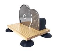 Sharplace Affettatrice per Pane Macchina Tagliapane Affettatore Domestico Strumento Da Cucina con Spessore Della Fetta Regolabile E Base in Legno Adatto per Cu, Argento Regolare