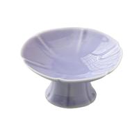 Sharplace Alzata in ceramica per dolci, portafrutta con supporti, espositore mini per torte su tavolo da dessert, Viola