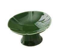 Sharplace Alzata in ceramica per dolci, portafrutta con supporti, espositore mini per torte su tavolo da dessert, Verde Scuro