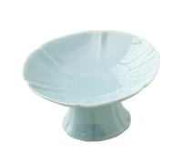 Sharplace Alzata in ceramica per dolci, portafrutta con supporti, espositore mini per torte su tavolo da dessert, Azzurro
