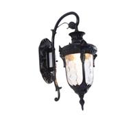 Sharplace Applique da Esterno, Lampada da Parete in Stile Europeo, Versatile, Classica, Lanterna, Luce per Portico, Cortile, Giardino, Patio Esterno, Nero 27cmx52cm