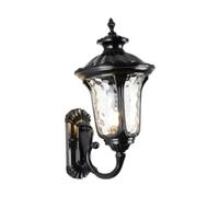 Sharplace Applique da Esterno, Lanterna da Esterno, Stile retrò, Decorazione Classica, Applique da Esterno per Portico, Giardino, Patio, Balcone, Cortile, Nero 23cmx50cm