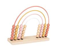 Sharplace Arcobaleno in Legno per Bambini, Giocattolo in Legno, Cornice 2 in 1 con Perline per Contare E Imparare a Contare, per Il Gioco, Rosa