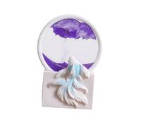 Sharplace Arte della Sabbia Arte della Sabbia in Movimento Pittura di Paesaggio di Creativa in Vetro Rotondo dinamico per Ufficio, casa, Lavoro, Viola