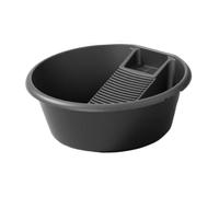 Sharplace Bacinella per Bucato Catino per Lavare Vasca di Lavaggio E Lavatoio Domestico con Asse Integrata in PP Adatta per Il Bucato a Mano di Bambini E Bianc, 48 cm x 48 cm x 18 cm