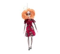 Sharplace Bambola Zombie Appesa Decorazione Horror Manichino del Terrore Addobbo da Giardino Figura Spaventosa con Posa Flessibile Adatta per Case Infestate Cim, Rosa Rossa