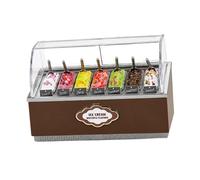 Sharplace Bancone del Gelato in Miniatura, Mini Cibo, Dessert, Set per la casa delle Bambole, Giardino delle Fiabe, per Adulti e Ragazzi, Marrone