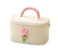 Sharplace Borsa per il trucco portatile, custodia per cosmetici per ragazze adolescenti, fidanzate, donne, sorelle e mogli, Bianco