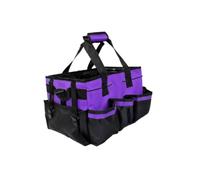 Sharplace Borsa per prodotti per la pulizia, organizer per la pulizia, borsa porta attrezzi portatile e versatile, per la pulizia domestica, per giardinaggio, Viola