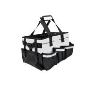 Sharplace Borsa per prodotti per la pulizia, organizer per la pulizia, borsa porta attrezzi portatile e versatile, per la pulizia domestica, per giardinaggio, Bianco