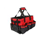 Sharplace Borsa per prodotti per la pulizia, organizer per la pulizia, borsa porta attrezzi portatile e versatile, per la pulizia domestica, per giardinaggio, Rosso