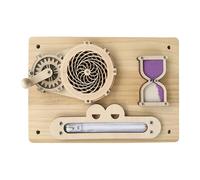 Sharplace Busy Board Giocattolo Sensoriale Accessori Parti in Legno per Attività Manuali Educative Sviluppo Abilità Motorie Adatto a Bambini Regali, D, Taglia unica
