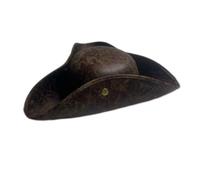 Sharplace Cappello Pirata Cappello Costume Cappello Cosplay Cappello Pelle Pu con a Tre Punte E Cuciture Aspetto Realistico Adatto per Halloween Feste a Tema, Marrone, L 58-60cm