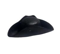 Sharplace Cappello Pirata Cappello Costume Cappello Cosplay Cappello Pelle Pu con a Tre Punte E Cuciture Aspetto Realistico Adatto per Halloween Feste a Tema, Nero, L 58-60cm
