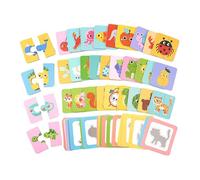 Sharplace Carte di Abbinamento delle Ombre, Regalo di Compleanno per Bambini, Giocattolo educativo precoce in Legno, Gioco di Puzzle per abilità motorie dai 3