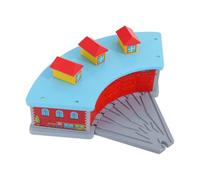 Sharplace Casetta per trenini per Bambini con Binario a Cinque Vie, Accessorio per la Scena del Treno, parcheggio, Garage per organizzare, Bambini in età