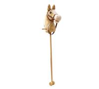 Sharplace Cavallo a Dondolo Cavalcabile, Robusto Cavallo a Dondolo in Legno con Effetti Realistici per Bambini Dai 3 Anni in Su. Regalo per, giallo con ruote, Taglia unica