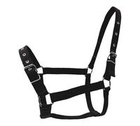 Sharplace Cavezza per Cavalli, finimenti, Accessori equestri, Attrezzatura da addestramento in Nylon Regolabile per Fattoria, ippodromo, competizioni, pascolo e, Nero