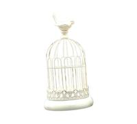 Sharplace Centrotavola Portacandele in Ferro per Gabbia per Uccelli, Decorazione per La Cena, La Cucina, Bianco 14x26cm