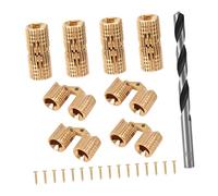 Sharplace Cerniere a barilotto in ottone da 8 mm, cerniere invisibili per mobili, robuste compatte nascoste per mobili con punta da trapano per il fai da te