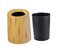 Sharplace Cestino per Rifiuti Domestico con Design Minimalista E Doppio Contenitore in PP Facile Gestione Dei Sacchetti Adatto a Cucina Bagno Albergo Studio, Colore Del Legno