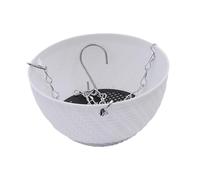 Sharplace Cesto portafiori sospeso, vasi da Fiori sospesi con Foro di drenaggio, vasi per Piante da Patio, Bianco