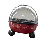 Sharplace Ciotola per Frutta con Grande Capacità Vassoio Creativo Contenitore con Base Rialzata E Coperchio Antipolvere Piatto Decorativo Multiuso a, Rosso