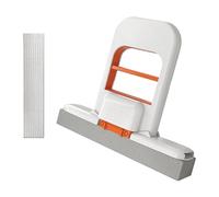 Sharplace Compatto Autostrizzante con Barra Super Assorbente 15x13x3 Cm, Testa in Spugna per Porte Doccia in Vetro, Bianco Arancione
