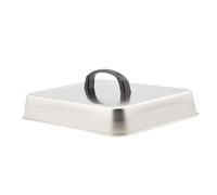 Sharplace Coperchio Rettangolare per Griglia per Hamburger, Cupola per Sciogliere, Copertura Universale in Acciaio Inox per Griglia per Hamburger E, 26x20x5 Cm