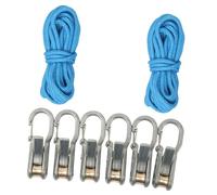 Sharplace Corda con Tenditore a Rullo, Kit per Impieghi Gravosi, Pratico E Portatile Regolatore di Paracord, Facile Rilascio E Tensionamento delle Corde, 2 Corde 6 Ganci