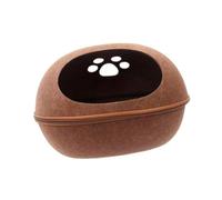 Sharplace Cuccia Semi-Chiusa per Gatti, rifugio Pratico e Portatile, caffè