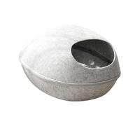 Sharplace Cuccia Semi-Chiusa per Gatti, rifugio Pratico e Portatile, Grigio Chiaro