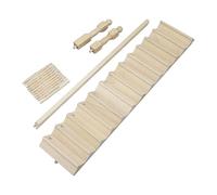 Sharplace Diorama di Modelli di Scale con corrimano in Legno per Case delle Bambole in Miniatura in 1:12, gradini di Scale Non verniciati per progetti di, Corrimano Sinistro