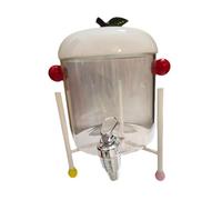 Sharplace Dispenser per Bevande Caraffa per Acqua Fredda Contenitore per Liquidi Brocca in Vetro con Rubinetto E Supporto in Ferro Stabile Adatto per Feste in, C
