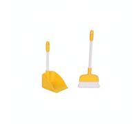 Sharplace Dollhouse Broom Accessorio Scopa E Paletta Miniatura Casa Bambole Dettagli Realistici Materiale Leggero Adatto per Decorazione Sala Hobby Cucina Fotografo, Giallo
