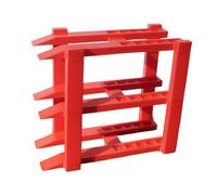 Sharplace Espositore per Auto in 1:64, espositore per Garage, Collezione, Simulazione, pressofusione, Micro Paesaggio, Officina, Decorazione, parcheggio, 3 Strati Rosso