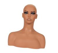 Sharplace Espositore per gioielli con testa di manichino realistico, espositore per busto con spalla per parrucca e collana