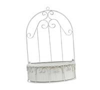 Sharplace Fioriera Sospesa Rimovibile da Parete in Ferro, Ideale per Uso Interno Ed Esterno. Resistente Stile Rustico. Dimensioni: 30 X 30 Cm, Bianco