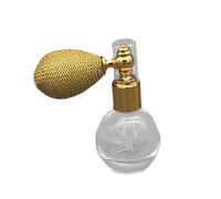 Sharplace Flacone spray in polvere da 12 ml, vuoto, anti-intasamento, multifunzionale, piccolo, per casa, salone, trasparente, adatto ai viaggi, diffusore di, Oro