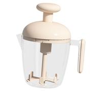 Sharplace Frullatore Manuale Uova Sbattitore Frusta Bicchiere Miscelatore Portatile Pressione Semplice Materiale Adatto a Preparazione Pasti Anziani, Bianco Latteo