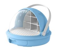 Sharplace Gabbia habitat per l'allevamento del da seta, traspirante, portatile, trasparente, multifunzionale, educativa, per rettili, Blu