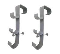 Sharplace Gancio per palo da Piscina, Gancio per Spazzola, Supporto per Rete per Skimmer per Foglie da Piscina, Grigio, 2 Pezzi