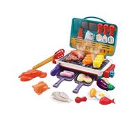 Sharplace Giocattoli per barbecue per bambini con suoni e luci, abilità motorie fini, cibo che cambia colore per giochi, bomboniere per feste in età prescolare, Blu